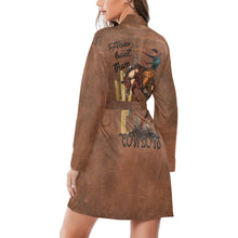 Load image into Gallery viewer, Them Cowboys Western Women's Long Sleeve Belted Satin Feel Dressing Lounge Robe