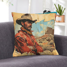 Load image into Gallery viewer, Rugged Cowboy Velvety Soft Pillow Case Made in America