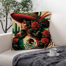 Load image into Gallery viewer, Colores De Mexico La Mexicana Pillow Case Made in America