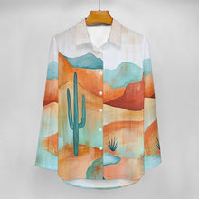 Load image into Gallery viewer, Baha Ranch Peace Within Desert Cactus Button Up Blouse