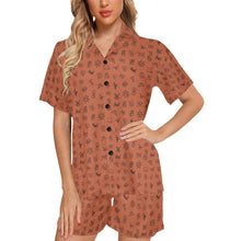 Load image into Gallery viewer, Mini Rust Cattle Brands Women's Western Pajama Set