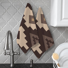 Load image into Gallery viewer, Earth Aztec Set of 2 Dish Towels Kitchen Towel Made in America