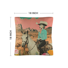 Load image into Gallery viewer, Baha Ranch Retro Pop Western Ride Cowgirl Pillow Case Made in America