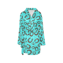 Load image into Gallery viewer, Turquoise Horseshoe Women's Western Bath Robe