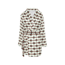 Load image into Gallery viewer, White Aztec Women's Western Bath Robe