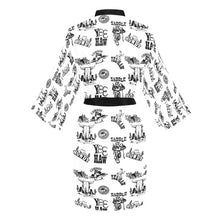Load image into Gallery viewer, Cowboy Print Western Satin Kimono Robe