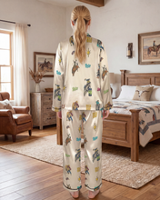 Load image into Gallery viewer, Baha Ranch The Last Roundup Western Rodeo Satin Pajama Set