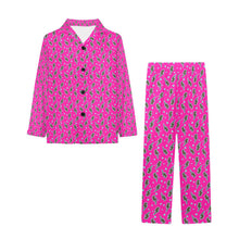 Load image into Gallery viewer, Hot Pink Lightning Bolt Girl's Western Pajama Set
