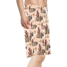 Load image into Gallery viewer, Desert Bison Men's Beach Board Shorts