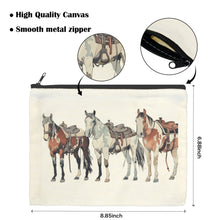 Load image into Gallery viewer, Painted Ranch Horses Cosmetic Bag Pack of 5 Made in America