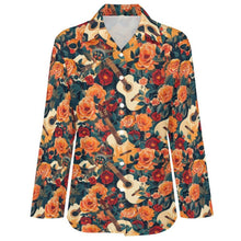 Load image into Gallery viewer, Baha Ranch Colores de Mexico Guitars and Roses Button up Blouse