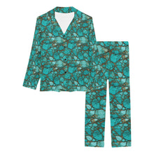 Load image into Gallery viewer, All Turquoise Women's Long Pajama Set