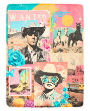 Load image into Gallery viewer, Pop Western Collage Throw Blanket Ultra-Soft Micro Fleece Blanket 60" x 80" Made in America