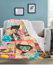 Load image into Gallery viewer, Pop Western Collage Throw Blanket Ultra-Soft Micro Fleece Blanket 60" x 80" Made in America