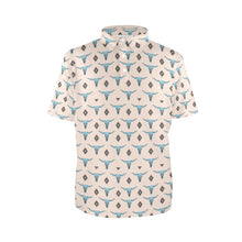 Load image into Gallery viewer, Turquoise Longhorn Polo Style Shirt