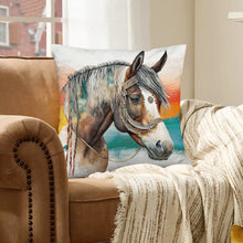 Load image into Gallery viewer, Baha Ranch Fancy Horse Velvety Soft Pillow Case Made in America