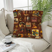 Load image into Gallery viewer, Vintage Cowboy Collage Western Throw Pillow Case Made in America