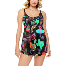 Load image into Gallery viewer, Neon Rodeo Swim Dress & Shorts Set