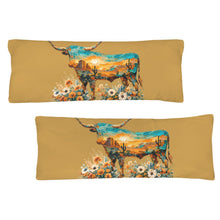Load image into Gallery viewer, Baha Ranch Floral Longhorn Body Pillow Made in America