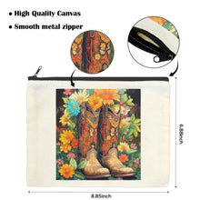 Load image into Gallery viewer, Floral Cowboy Boots Cosmetic Bag Pack of 5 Made in America