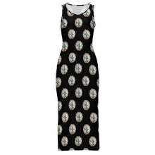 Load image into Gallery viewer, Silver Concho Slit Maxi Dress