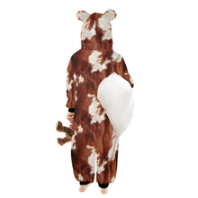 Load image into Gallery viewer, Cow Print Young Kids Pajama Hooded Onesie