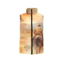 Load image into Gallery viewer, Watercolor Cowboy Women's Western Puffy Vest