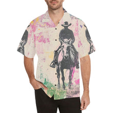 Load image into Gallery viewer, Baha Ranch Retro Pop Western Trail Ride Men's Camp Shirt