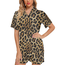 Load image into Gallery viewer, Baha Ranch Retro Pop Western Leopard Cowgirl Pajama Set