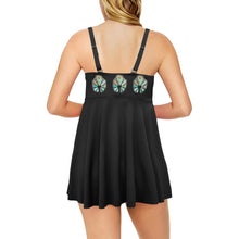 Load image into Gallery viewer, Turquoise Naja Swim Dress & Shorts Set