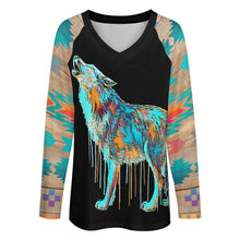 Load image into Gallery viewer, Baha Ranch Western Native Wolf Long Sleeve Tee