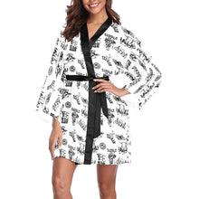 Load image into Gallery viewer, Cowboy Print Western Satin Kimono Robe