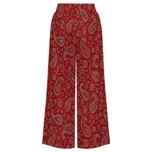 Load image into Gallery viewer, Baha Ranch Red Paisley Bandana Large Print High Waisted Wide Leg Pants