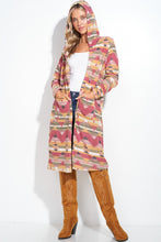 Load image into Gallery viewer, Aztec Hooded Cardigan Made in America