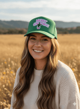 Load image into Gallery viewer, Christmas Grinch Hand Sequin Patch Trucker Hat