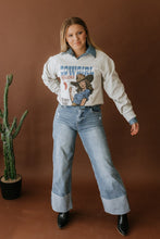 Load image into Gallery viewer, Cowgirl Killers V-Neck Raw Hem Graphic Sweatshirt