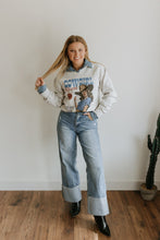 Load image into Gallery viewer, Cowgirl Killers V-Neck Raw Hem Graphic Sweatshirt