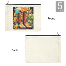 Load image into Gallery viewer, Floral Cowboy Boots Cosmetic Bag Pack of 5 Made in America