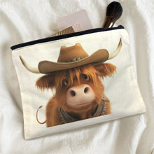 Load image into Gallery viewer, Cowboy Highland Cosmetic Bag Pack of 5 Made in America