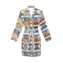 Load image into Gallery viewer, Aztec Women's Long Sleeve Belted Satin Feel Dressing Lounge Robe
