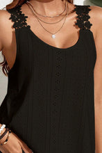 Load image into Gallery viewer, Lace Detail Scoop Neck Tank