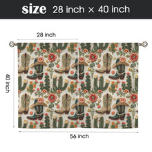 Load image into Gallery viewer, Cactus and Boots Curtains 28"x40" (2-Piece) Made in America