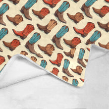 Load image into Gallery viewer, Got My Boots Western Micro Fleece Throw Blanket 60" x 80" Made in America