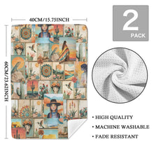 Load image into Gallery viewer, Colores de Mexico Pictures of the Southwest Set of 2 Dish Towels Made in America