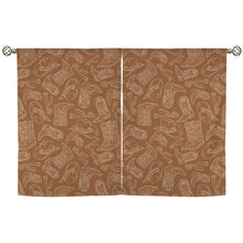 Load image into Gallery viewer, Western Print Curtains Window Curtain 28"x40" (2-Piece) Made in America
