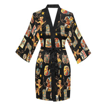 Load image into Gallery viewer, Vintage Cowgirl College Satin Kimono Robe