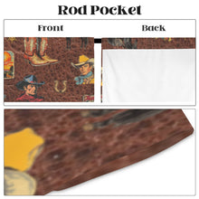 Load image into Gallery viewer, Vintage Cowboy Collage Western Curtains 52" x 63" Made in America