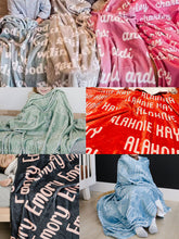 Load image into Gallery viewer, Repeating Name/Pattern Blanket - Week of 7.7
