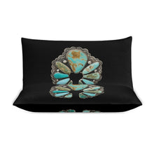 Load image into Gallery viewer, Turquoise Naja Design 3-Piece Bedding Set (1 Duvet Cover + 2 Pillow Shams) – 102"×90"