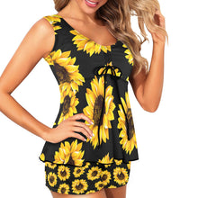 Load image into Gallery viewer, Sunflowers Tankini & Boy Shorts Swim Set